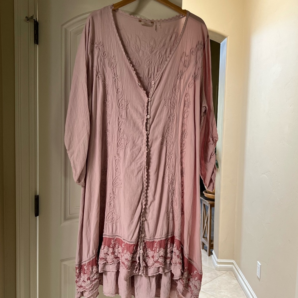 Romantic Shabby Chic and Vintage Inspired Dress in Dusty Rose